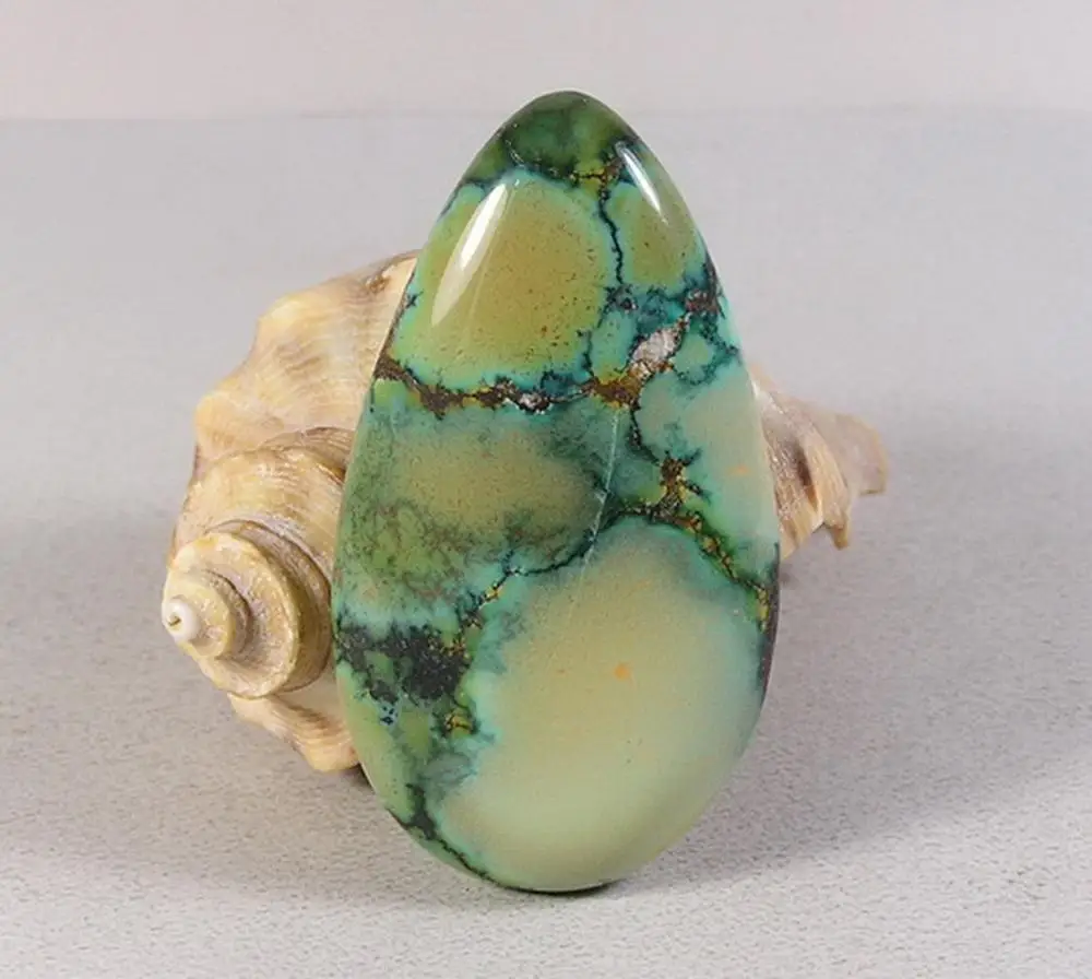 Натуральный Желтый Зеленый Бирюзовый Кабошон свободной формы/кабина с