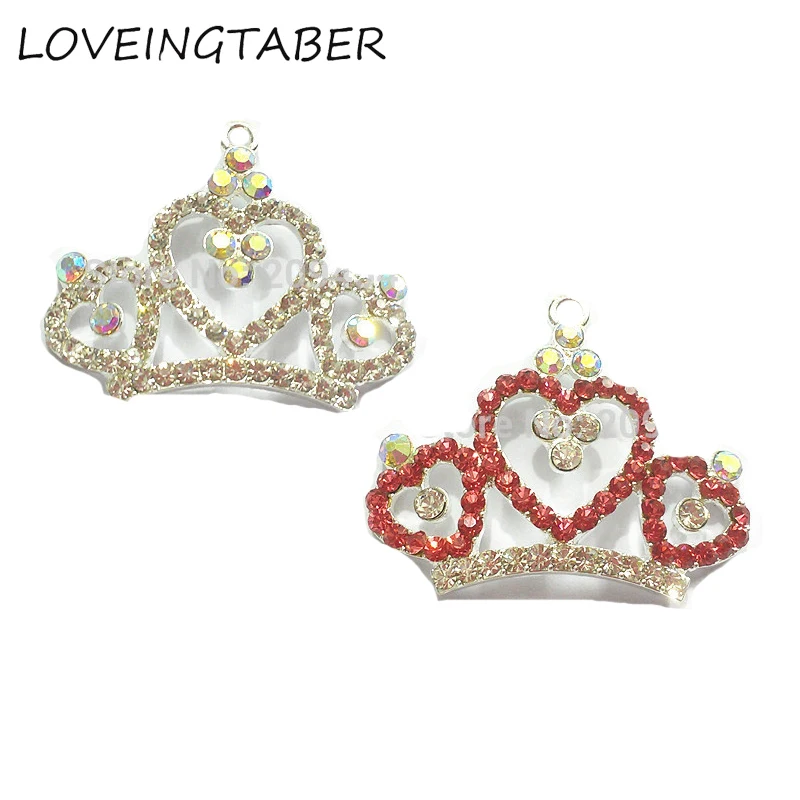 (Выбор цвета первый) Новый дизайн 46 мм * 31 10 шт./лот в форме сердца Hotpink корона
