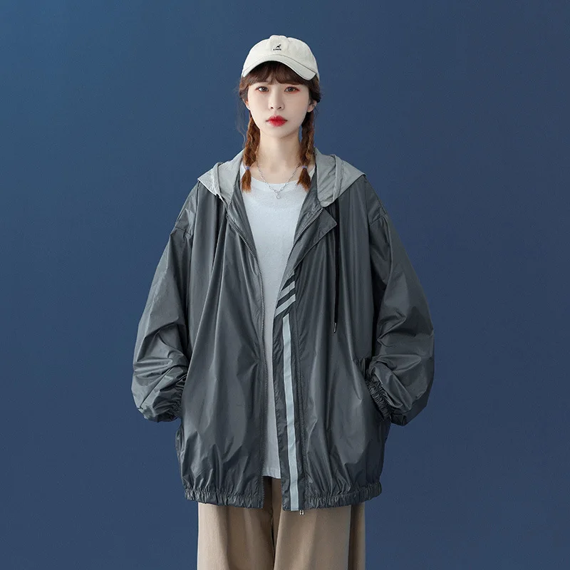 

Летняя тонкая Трекинговая куртка с УФ-защитой, пальто с капюшоном на молнии, легкая повседневная спортивная одежда, дождевик, куртка для гор...