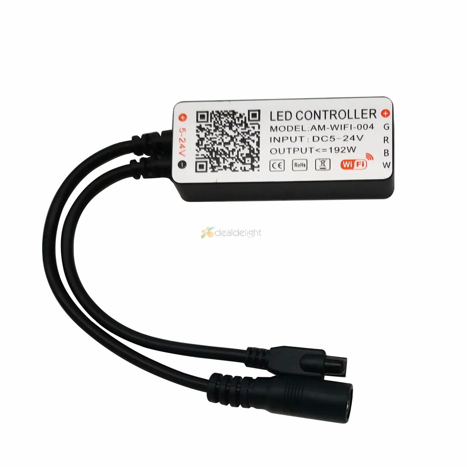 Интеллектуальный светодиодный контроллер Tuya Wi-Fi 4-полосный RGBW 5-24 В постоянного