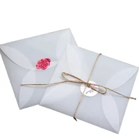 50pcslot western square retro translucent envelope handmade diy parchment paper mailer wedding party invitation card envelopes