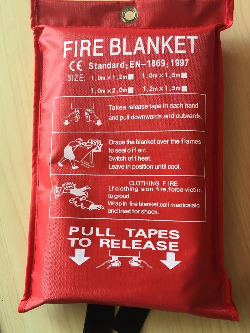 electric smoke alarm 2M x 2M Fireproof Blanket, Fiberglass Fireproof and Flame Retardant Emergency Survival Refuge Safety Cover Fireproof Emergency B smoke and carbon monoxide alarm