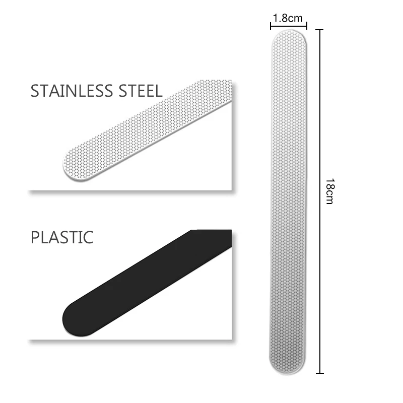 1 шт. пилочка для ногтей Нержавеющая сталь с круглой головкой Профессиональные