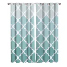 Геометрические синие, зеленые, градиентные, бирюзовые занавески для детской комнаты, спальни, кухни, декоративные занавески для окна, украшение для дома