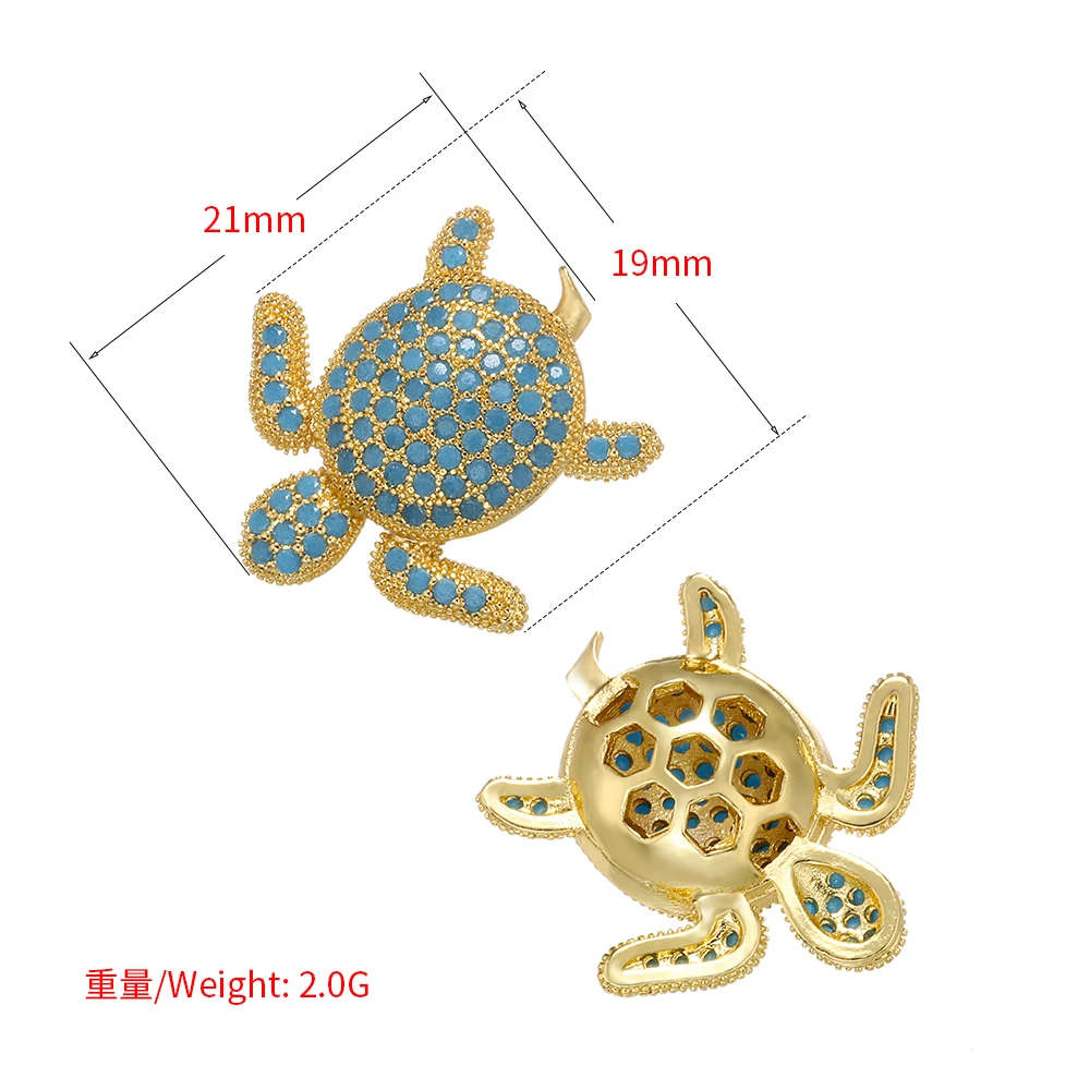 Фото ZHUKOU 19x21 мм кристалл маленькое животное соединитель черепаха для женщин DIY браслет ручной работы ожерелье ювелирные изделия Аксессуары Моде... №4