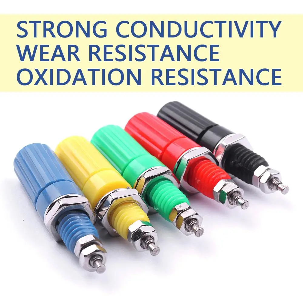 10 шт 5 цветов терминальный Тест Разъем типа &quotбанан&quot Стенд Инструмент проводки