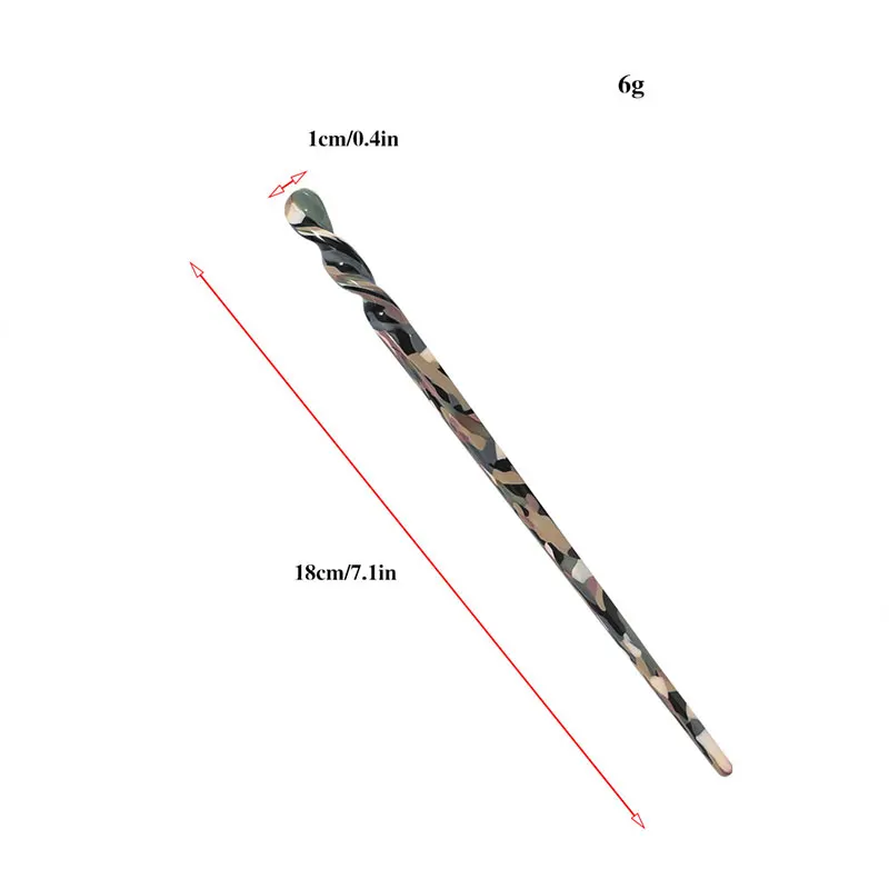 

Vintage Acrylic Hair Clip Women Acetate Hairpins Female Long Geometric Hairpin Marble Leopard Print Hair Stick Hair Accessories