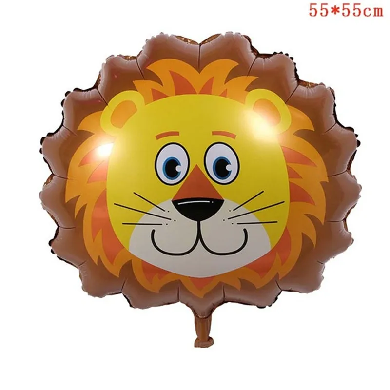1pcs balloon Джунгли с днем рождения баннер сафари животных торт Топпер Дикий один 1-я вечеринка для мальчика день рождение украшения флажки для торта джунгли вечерние поставки - Цвет: 1pcs balloon