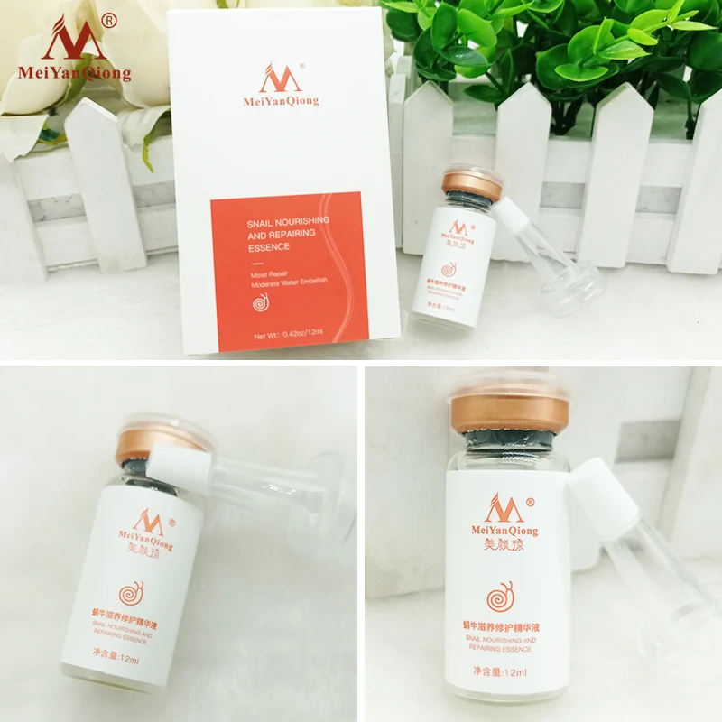 

MeiYanQiong Snail Face Serum Hyaluronic Acid Liquid Whitening Spot Shrink Pores Ampoule Anti-acne&wrinkle Regenerative Essence