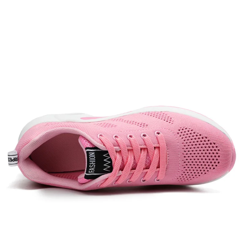 Кроссовки женские на шнуровке дышащие с воздушной подушкой для спортзала
