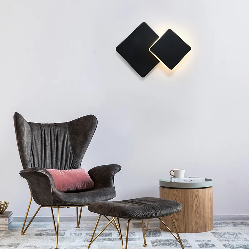 Акриловый современный светодиодный настенный светильник для дома гостиной