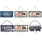 Деревянная дверь, подвесной знак, украшение, забавный держатель для геймеров, украшение для дома, деревянные подвески