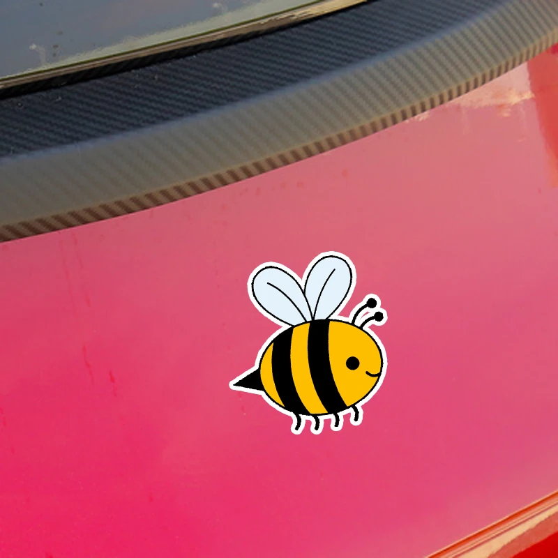

13cmx12cm Cute little bee Vinyl Car stickers Decals Motorcycle Accessories Car-Window Decorative Goods PVC