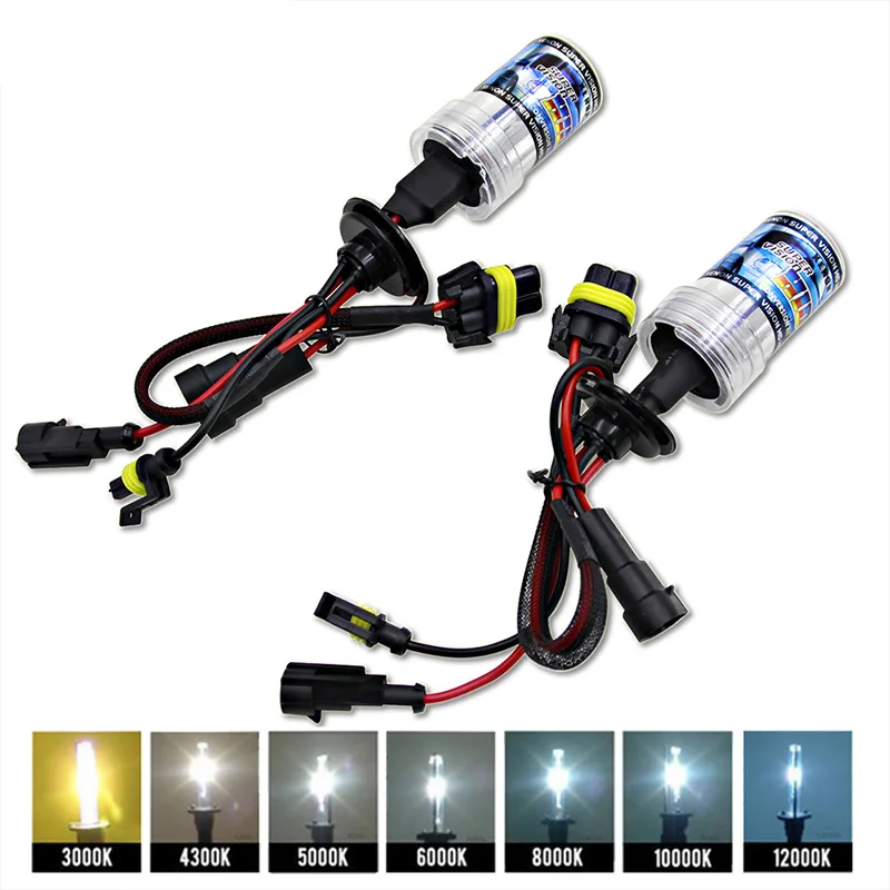 2 шт 12В 55 Вт Ксеон H4 лампы H7 H1 H3 Xenon HID Conversion Kit KitH11 H8 9005 Авто галогенные основного