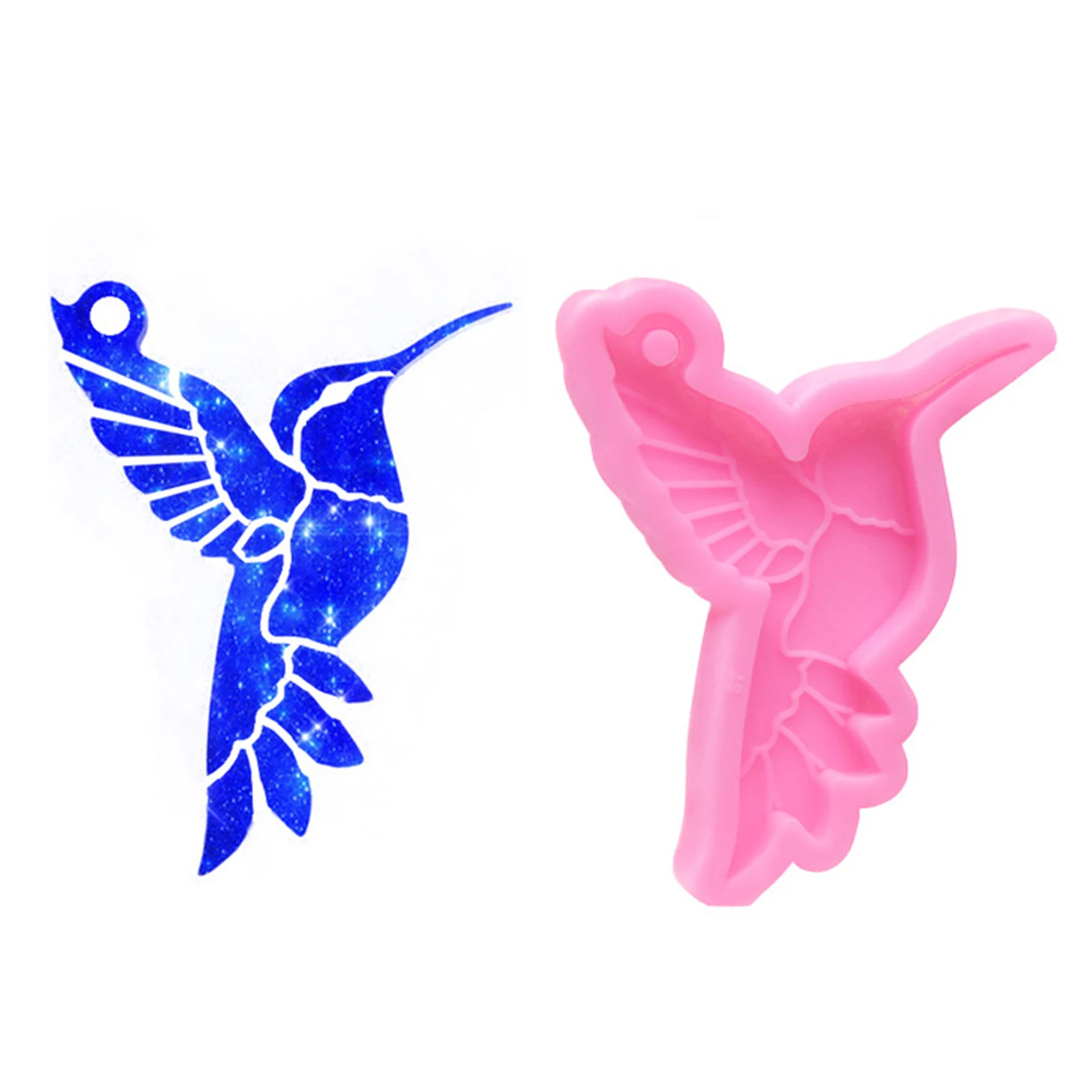 

Super Glossy Resin Hummingbird Mold Birds Epoxy Craft Keychain Silicone Mould Polymer DIY Jewelry Making Pendant Moulds present