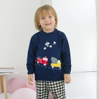 baby boys embroidery knitted sweater pure cotton children clothes boys cartoon car pullovers for christmas 1 6 years boys top