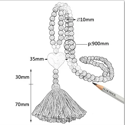 Разноцветное винтажный этнический богемный ожерелье с кисточками и деревянной
