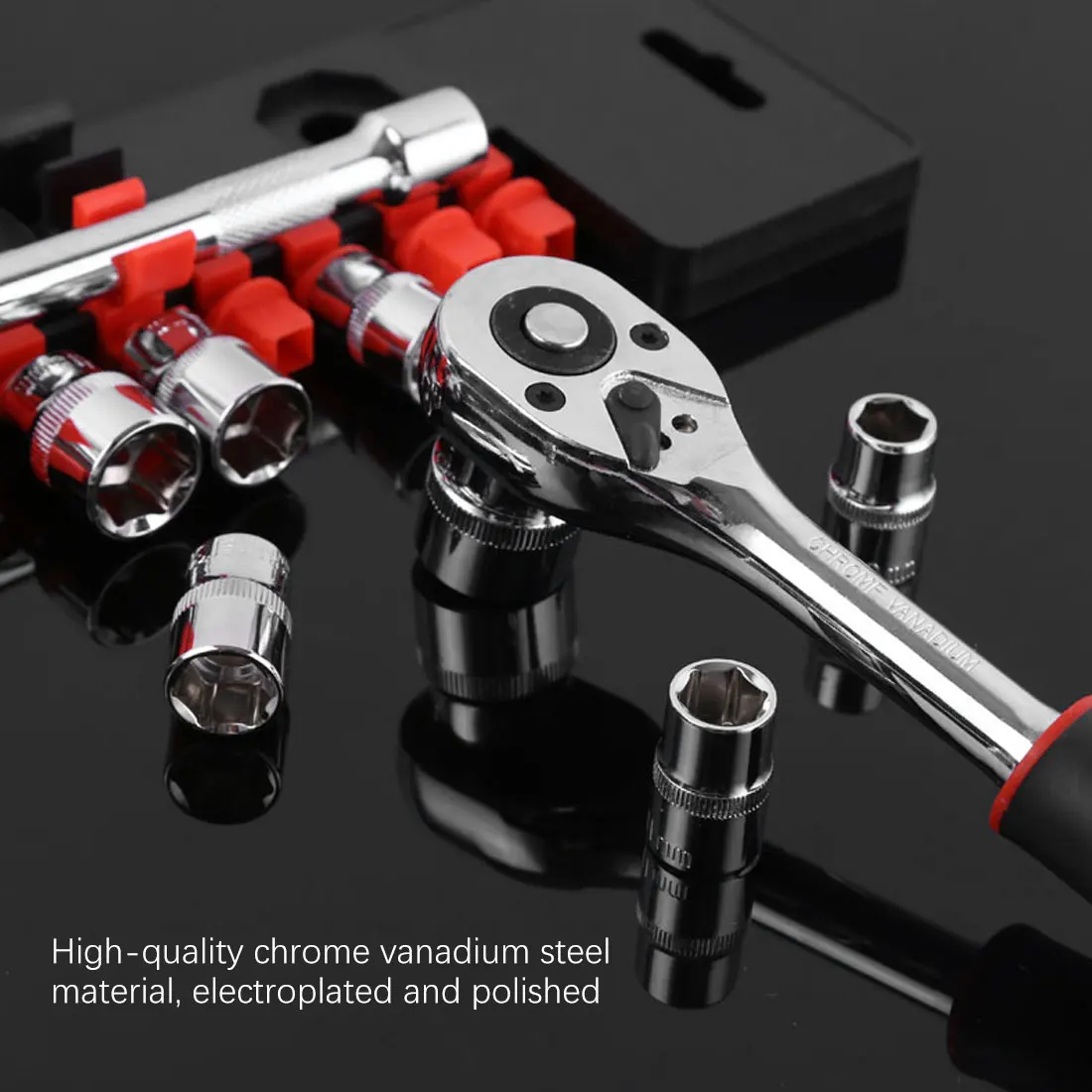 

Cr-V Ratchet Wrench 1/2 "3/8" 1/4 "Wrench Tool Wrench Set Tools Reversible Ratchet Socket Professional Car Repair Tool