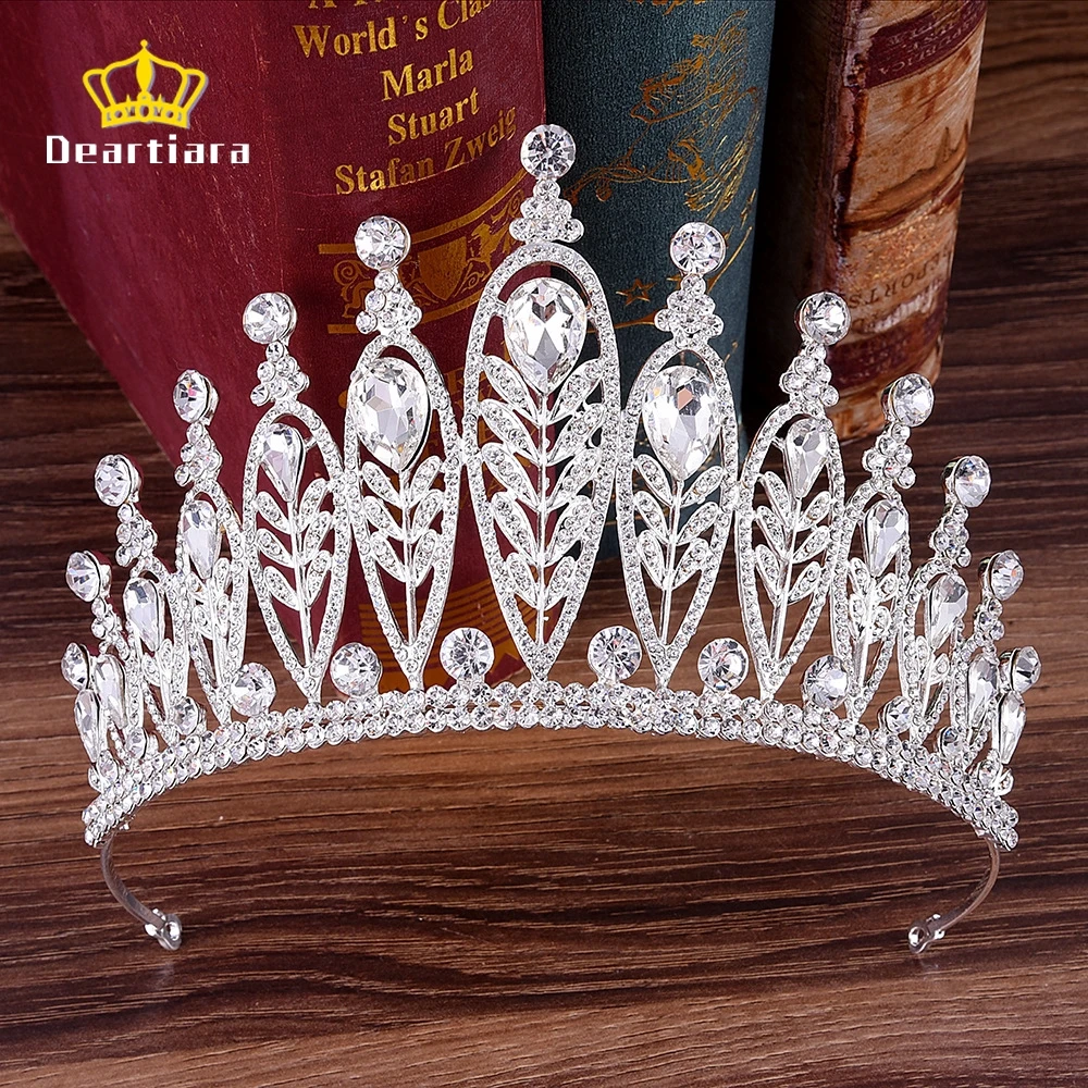 

Deartiara Mahkota Bridal Handmade dengan Kristal Berlian Imitasi untuk Wanita