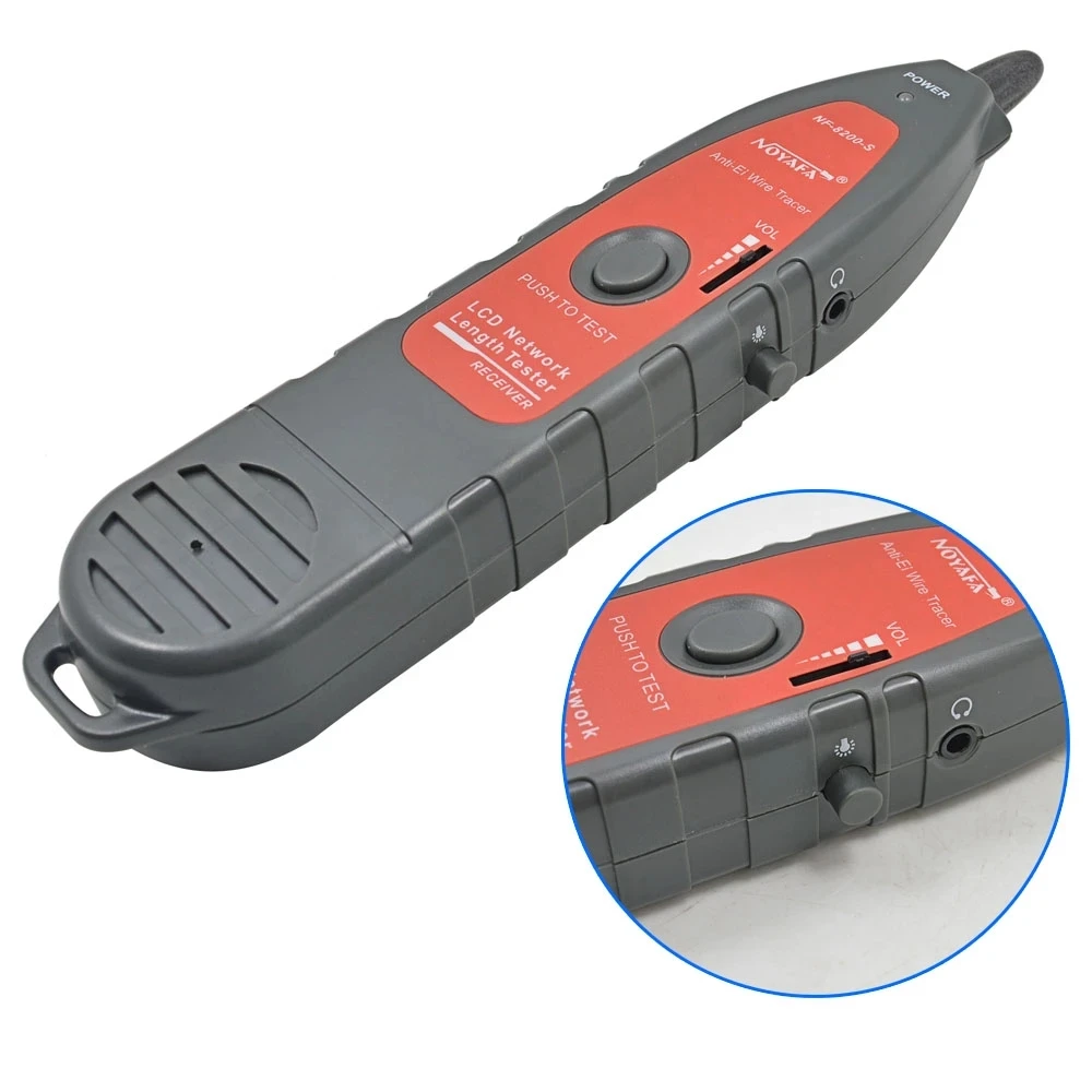 NF_8200 ЖК дисплей LAN Кабельный тестер телефонной сети RJ45 кабеля Ethernet трекер NOYAFA NF