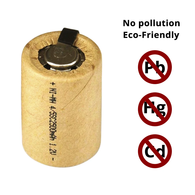 8-20pcs 4/5SC 2500mAh Nimh1.2V Rechargeable Battery SC Ni-MH Cell with Welding Tabs for Power Tools Battey Makita Hitachi Bosch |