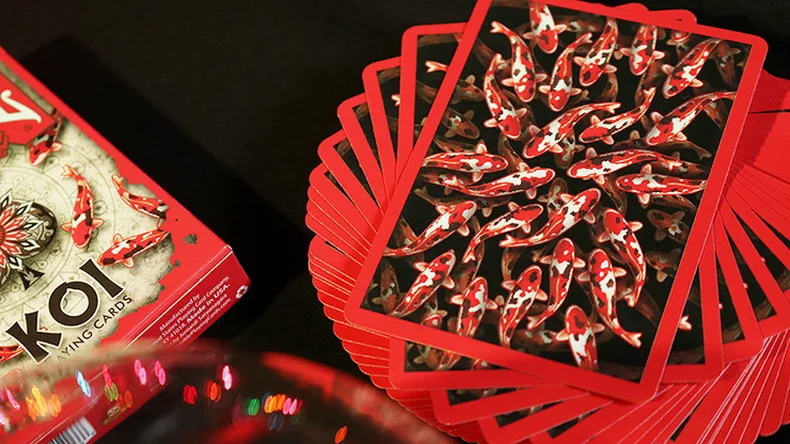 

1 Deck Orginal Bicycle Koi Playing Cards 8.8*6.3cm Paper Magic Category Poker Cards for Professional Magician