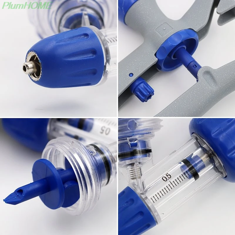

1ml 2ml 5ml Syringe Veterinary Continuous Injector Vaccine Injection Poultry Adjustable Automatic For Chicken Duck Pig Cow Sheep