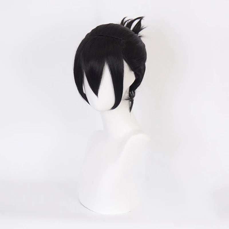 Anime One Punch Man Speed O Sound Sonic Cosplay Wigs Black Heat Resistant Synthetic Hair Wig + Cap | Тематическая одежда и