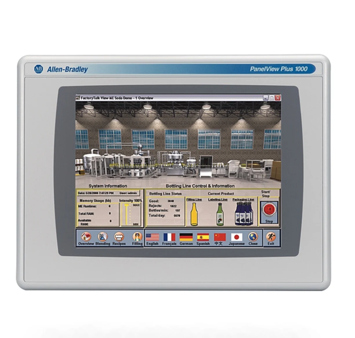 

Allen Bradley PanelView Plus 6 1000 Color Terminal 2711P-T10C4D8 100% Original 2711PT10C4D8
