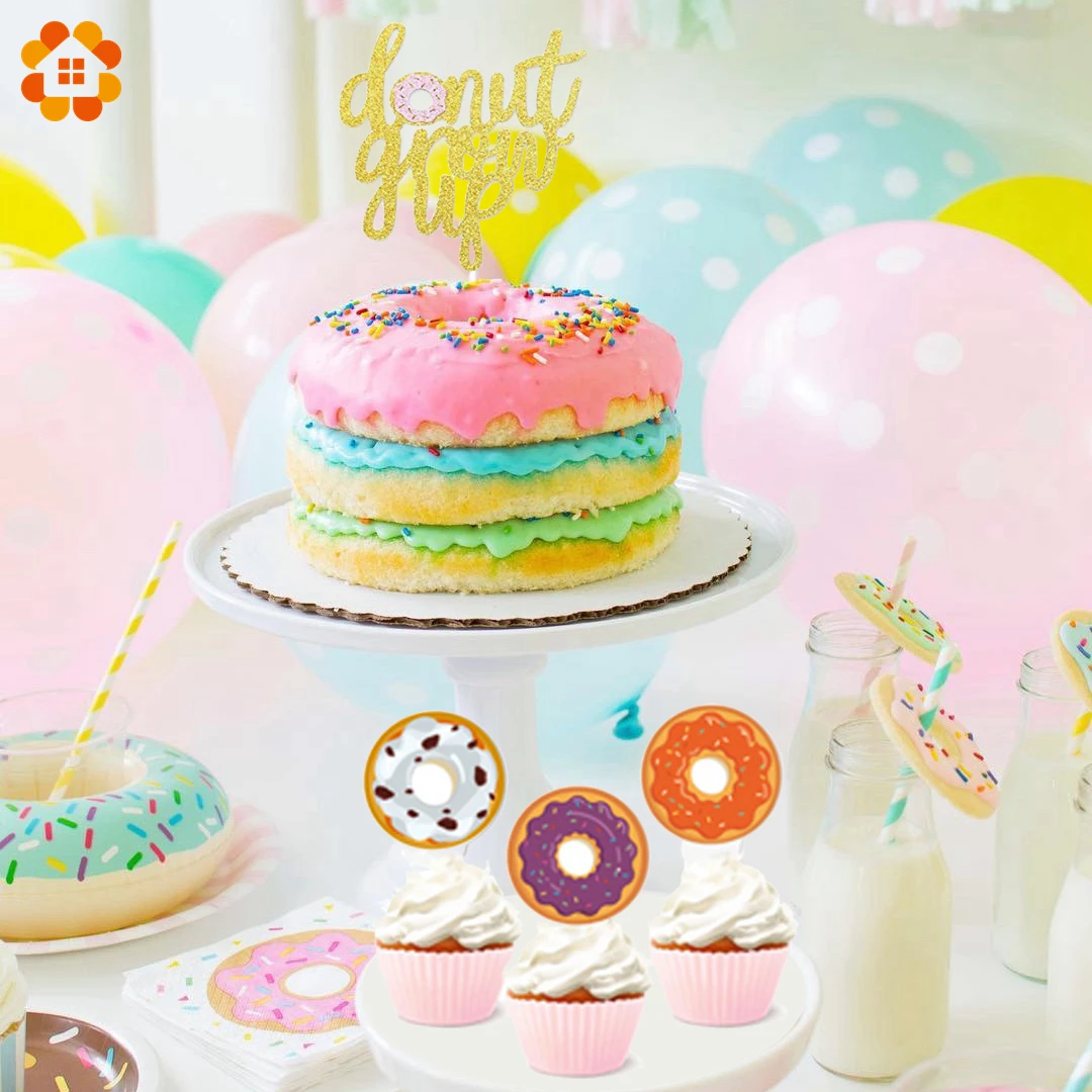 1 Набор пончик для вечеринки гирлянда выращивания шаров помпоны из ткани