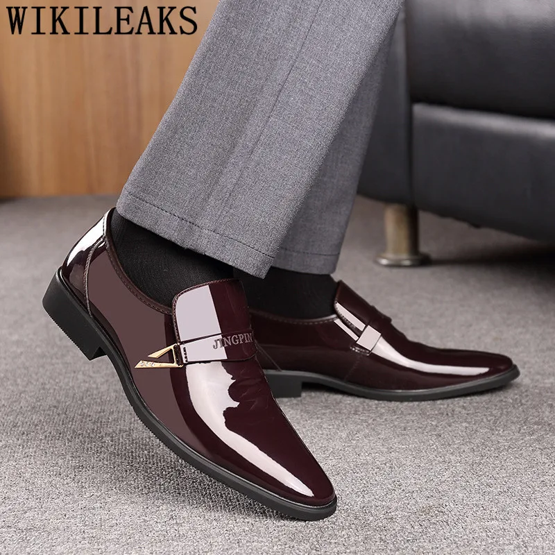 Дизайнерские Роскошные Брендовые мужские классические туфли с острым носком