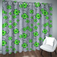 leaves window drapes green plants curtains for kids boys girls children wooden texture window curtains for bedroom living room