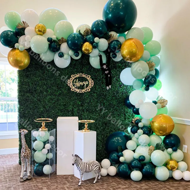 S 1 комплект Слои Макарон мята темно-синих латексных гирлянда Globals клипсы для