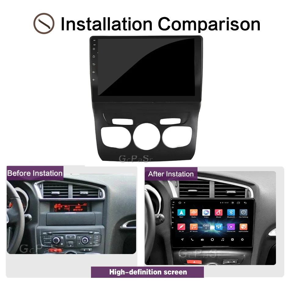 DSP Android 10 Восьмиядерный 4G + 64G стерео навигация GPS радио для Citroen C4 C4L DS4 2013 2014 2015 2016 2017