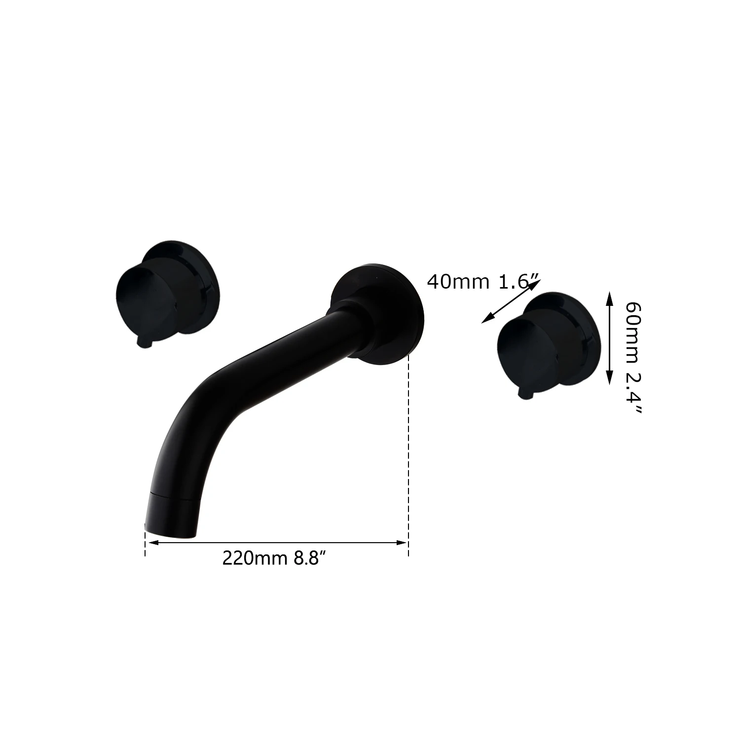 KEMIDI New Bathtub Basin Black Brass Bathroom Sink Mixer Tap Faucet 3 Pcs Faucets Dual Handle | Обустройство дома