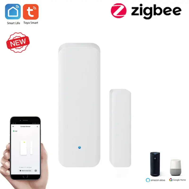 

Tuya Smart ZigBee Door Window Sensor Contact Sensor Smart Home Wireless Door Detectors Open/Close APP Remote Alarm Work With Hub