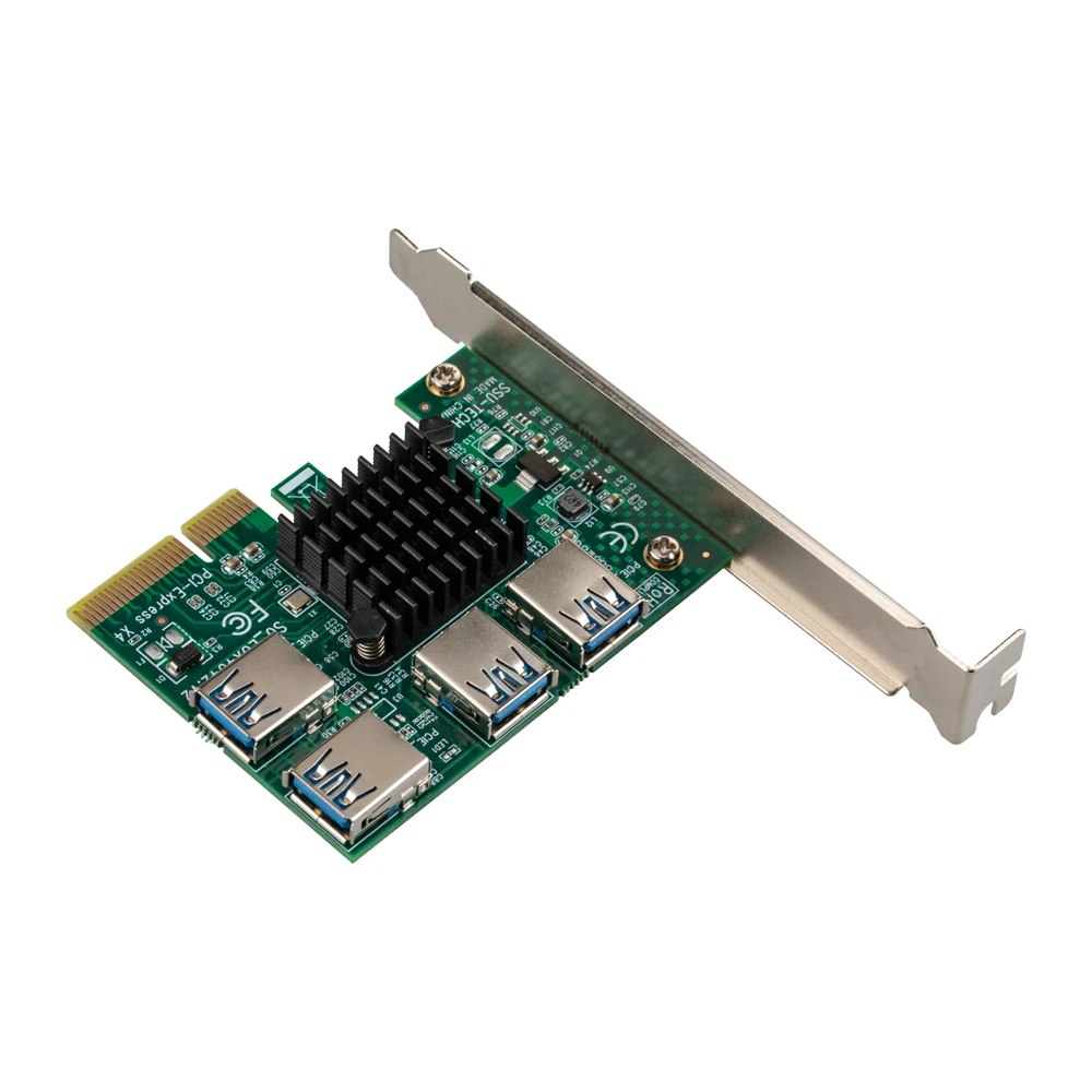 RGeek от 1 до 4 PCIE Райзер усилитель PCI-E 1x 16x райзеры 010 адаптер карты слот PCI Express порт