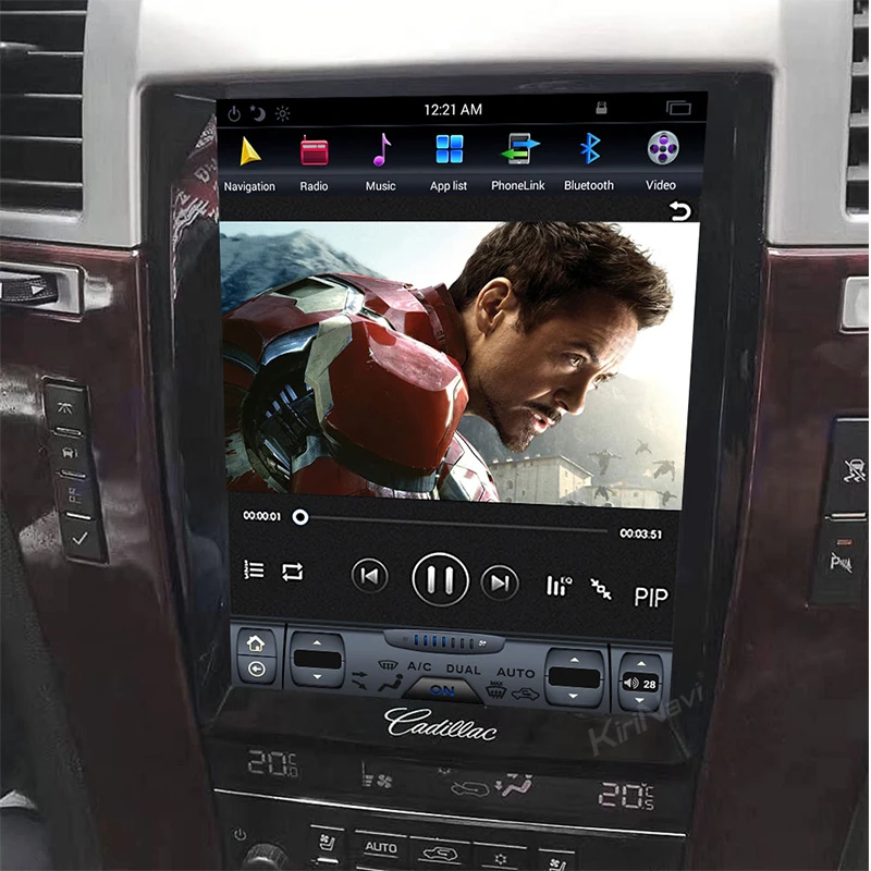 KiriNavi вертикальный экран Tesla стиль 1 Din Android 9 0 10 4 'Автомобильный dvd плеер для Cadillac