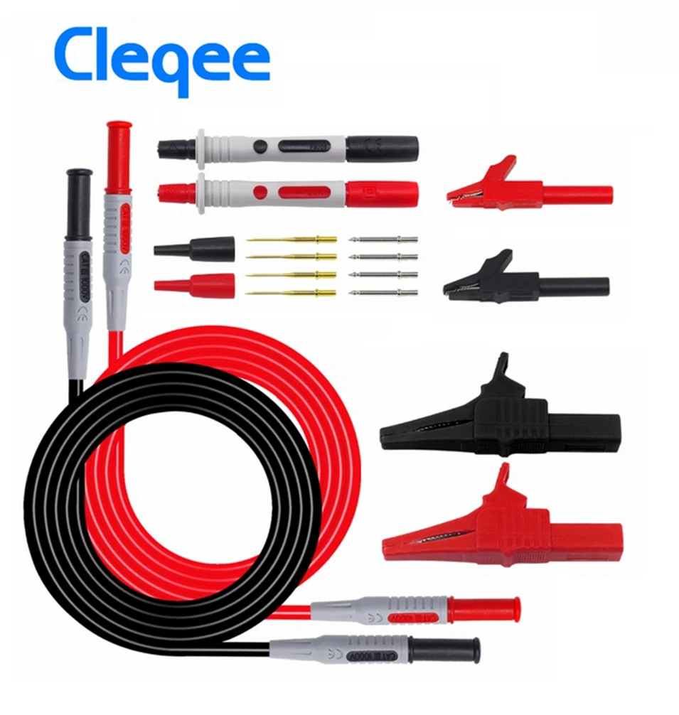 

2020 NEW Cleqee P1600A Test Lead kit Automotive Test Leads for multimeter Universal Multimeter test probe Alligator clip