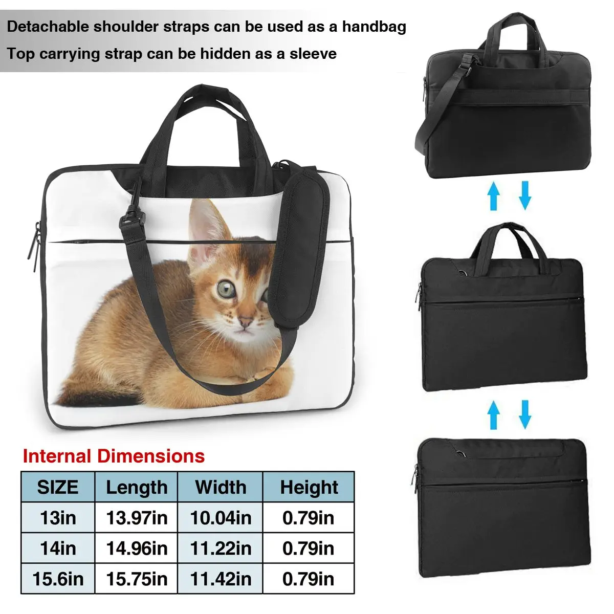 Сумка для ноутбука с милым рисунком кошки Женская Защитная винтажная сумка