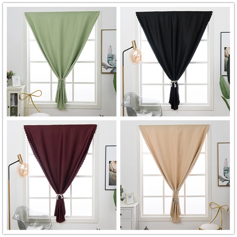 

GY3065 Gyrohome 1PC Velcro Strip More Series Colors Blackout 90%Curtain Window Linen LivingRoom Dec