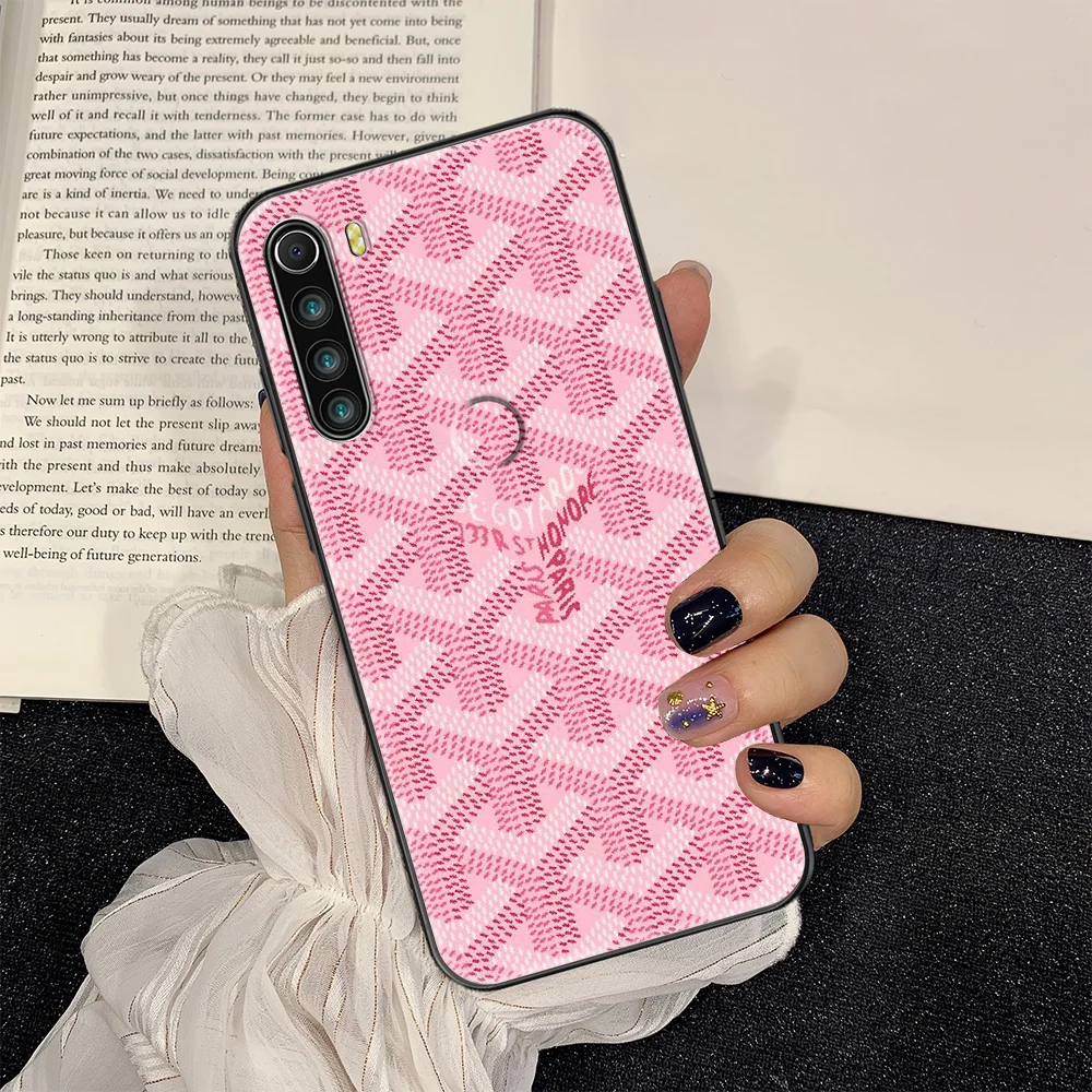 

Goyards Design Phone case For Xiaomi Redmi Note 7 7A 8 8T 9 9A 9S 10 K30 Pro Ultra black silicone Etui fashion coque art