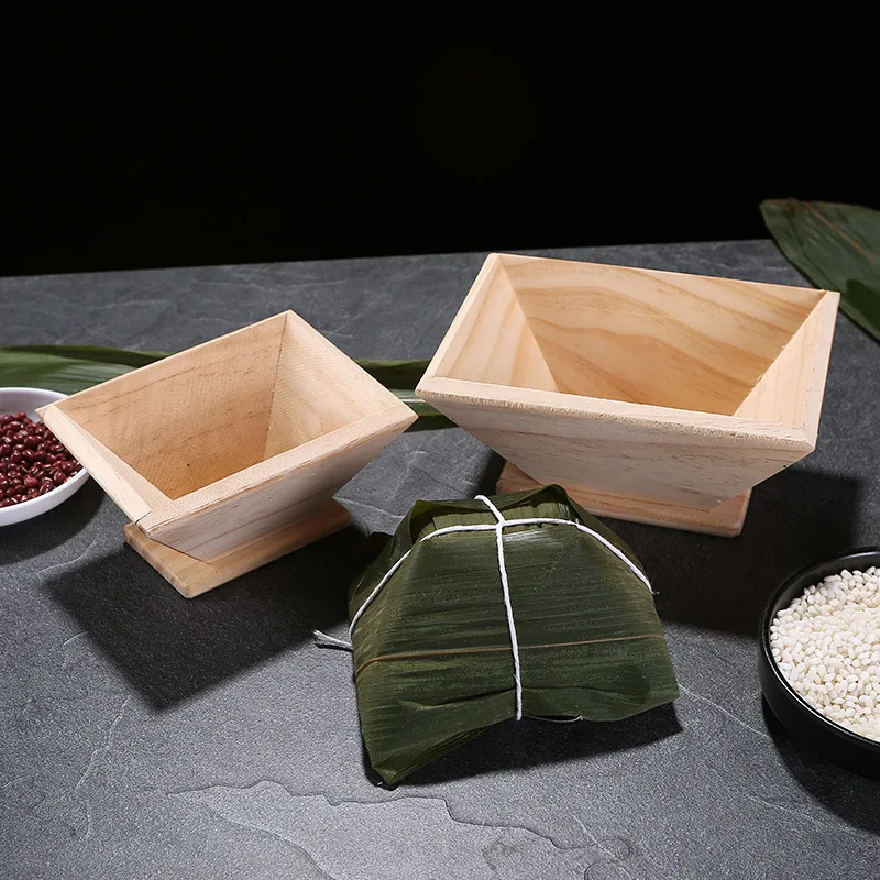 

Деревянная форма Zongzi «сделай сам», традиционная китайская еда, форма для рисовых пельменей, форма для пудинга, треугольная трапециевидная ф...