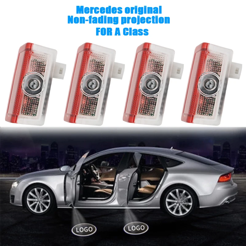 

2pcs For Mercedes Benz A class w176 amg Led Car Door Logo Laser Projector Light styling Logo light Accessories