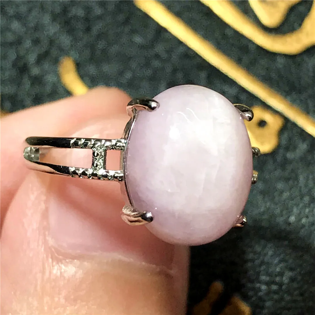 Кольцо из натурального фиолетового кунцит для женщин и мужчин восстанавливающий