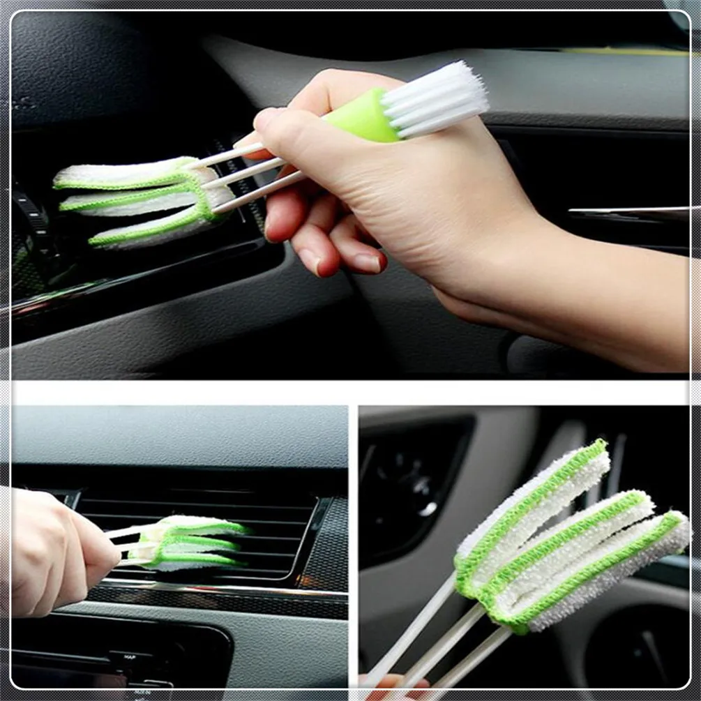 

2In1 Green Car Cleaner Brush Vent Blinds for Peugeot 206 307 207 Alfa Romeo