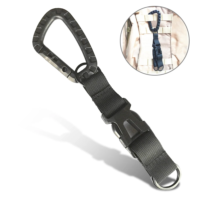 Tactical Keychain Strap Belt Clip Backpack Hooks Key Belt Keychain Holder Backpack Accessories Molle System Climbing Equipment