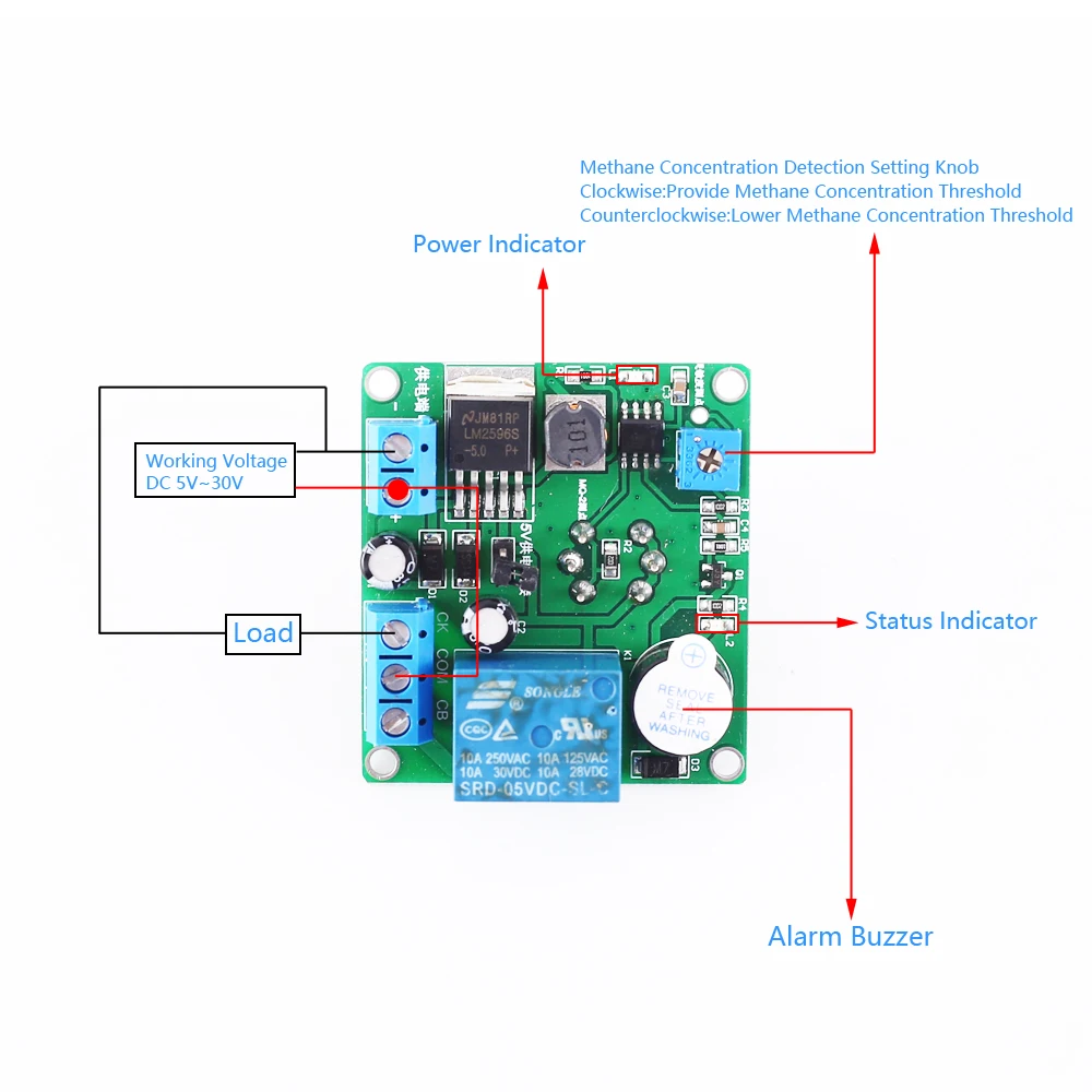 Идентификатор природного детектора релейный контроллер переключателя 12 В 24