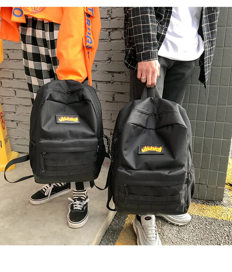 

PP2413 Backpack men and women casual couple high school student schoolbag