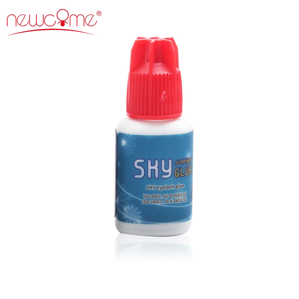 1 бутылка клей для наращивания ресниц быстрое высыхание ресниц Клей для ресниц Клей удерживает 6 недель Профессиональный инструмент для макияжа - Цвет: sky glue 5ml